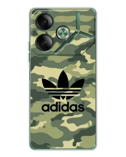 Чехол для TECNO Pova 7 с картинкой «Милитари стиль Adidas» Чехол для TECNO Pova 7 с картинкой «Милитари стиль Adidas»