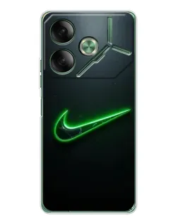 Чехол для TECNO Pova 7 с картинкой «Неоновый контур Nike» Чехол для TECNO Pova 7 с картинкой «Неоновый контур Nike»