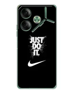 Чехол для TECNO Pova 7 с картинкой «Текстовый принт Nike»