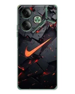 Чехол для TECNO Pova 7 с картинкой «Nike — эффект разломов»