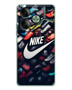 Чехол для TECNO Pova 7 с картинкой «Коллекция кроссовок Nike»