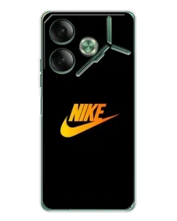 Чехол для TECNO Pova 7 с картинкой «Золотой логотип Nike»