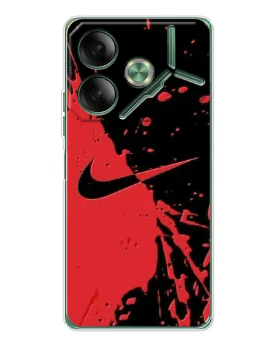 Чехол для TECNO Pova 7 с картинкой «Красные брызги Nike» Чехол для TECNO Pova 7 с картинкой «Красные брызги Nike»