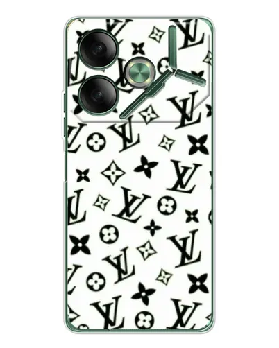 Чехол для TECNO Pova 7 с картинкой «Монохромный хаос LV» Чехол для TECNO Pova 7 с картинкой «Монохромный хаос LV»