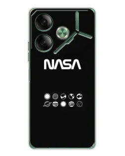 Чехол для TECNO Pova 7 с картинкой «NASA — технический принт»