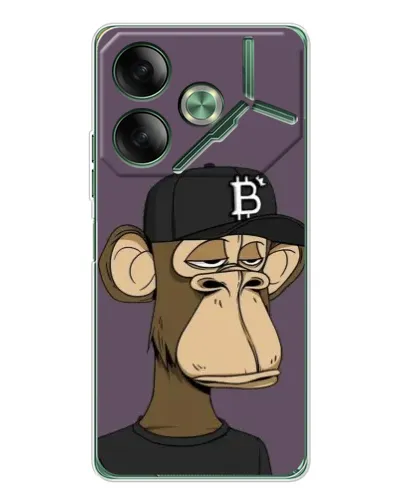 Чехол для TECNO Pova 7 с картинкой «Bored Ape в кепке» Чехол для TECNO Pova 7 с картинкой «Bored Ape в кепке»