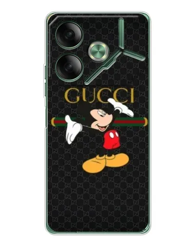 Чехол для TECNO Pova 7 с картинкой «Микки Маус Gucci»