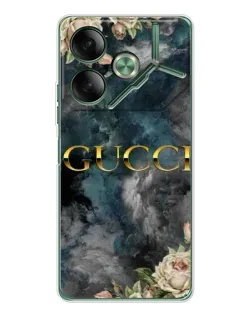 Чехол для TECNO Pova 7 с картинкой «Абстрактные цветы Gucci» Чехол для TECNO Pova 7 с картинкой «Абстрактные цветы Gucci»