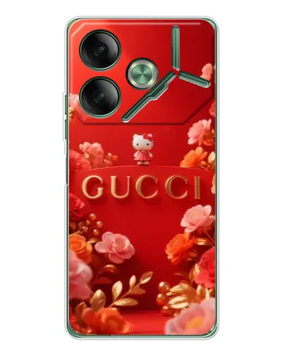 Чехол для TECNO Pova 7 с картинкой «Gucci — золотой сад»