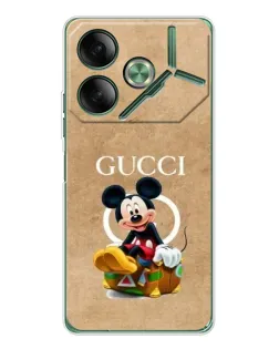 Чехол для TECNO Pova 7 с картинкой «Микки Маус Gucci — крафт» Чехол для TECNO Pova 7 с картинкой «Микки Маус Gucci — крафт»