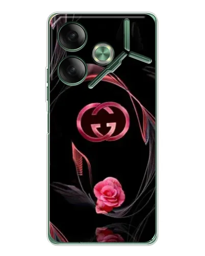 Чехол для TECNO Pova 7 с картинкой «Gucci — неоновая роза»
