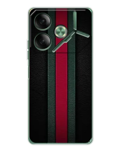 Чехол для TECNO Pova 7 с картинкой «Gucci — неоновая линия»