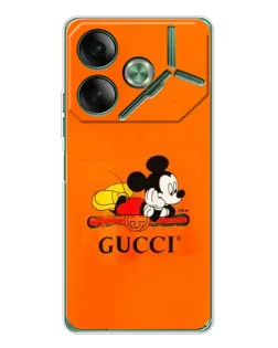 Чехол для TECNO Pova 7 с картинкой «Микки Маус Gucci — оранж» Чехол для TECNO Pova 7 с картинкой «Микки Маус Gucci — оранж»