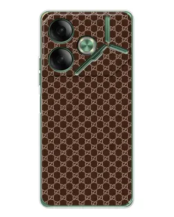 Чехол для TECNO Pova 7 с картинкой «Gucci — шоколадная сетка» Чехол для TECNO Pova 7 с картинкой «Gucci — шоколадная сетка»