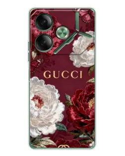 Чехол для TECNO Pova 7 с картинкой «Gucci — бордовые розы» Чехол для TECNO Pova 7 с картинкой «Gucci — бордовые розы»