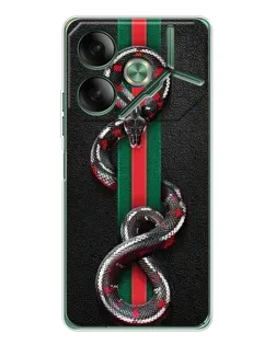 Чехол для TECNO Pova 7 с картинкой «Gucci — змея на полосе» Чехол для TECNO Pova 7 с картинкой «Gucci — змея на полосе»