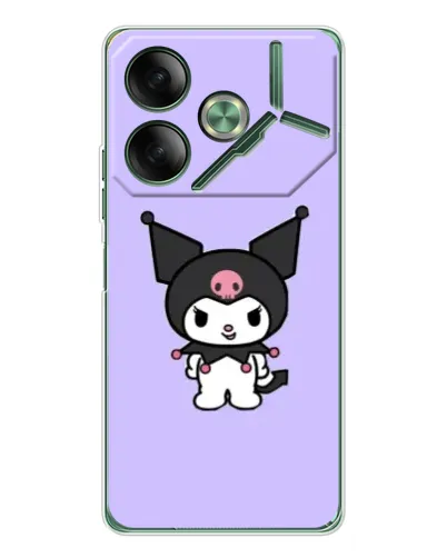 Чехол для TECNO Pova 7 с картинкой «Kuromi — нежный фиолетовый»