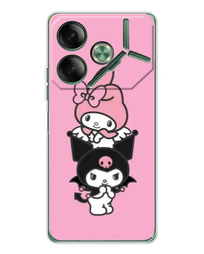 Чехол для TECNO Pova 7 с картинкой «My Melody и Kuromi»