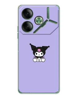 Чехол для TECNO Pova 7 с картинкой «Kuromi — фиолетовый минимализм»