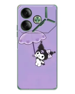 Чехол для TECNO Pova 7 с картинкой «Kuromi с зонтиком»