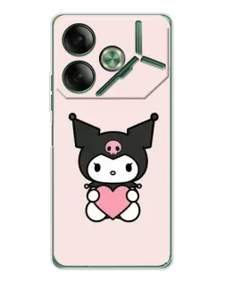 Чехол для TECNO Pova 7 с картинкой «Kuromi и сердце»