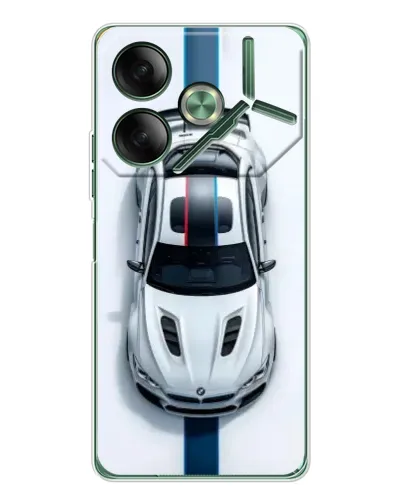 Чехол для TECNO Pova 7 с картинкой «Вид сверху — BMW M»