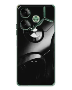 Чехол для TECNO Pova 7 с картинкой «Эмблема BMW — макро»