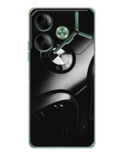 Чехол для TECNO Pova 7 с картинкой «Эмблема BMW — макро»