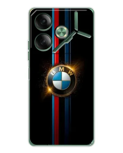 Чехол для TECNO Pova 7 с картинкой «BMW M-Power неон»