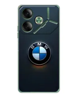 Чехол для TECNO Pova 7 с картинкой «Логотип BMW — минимализм»