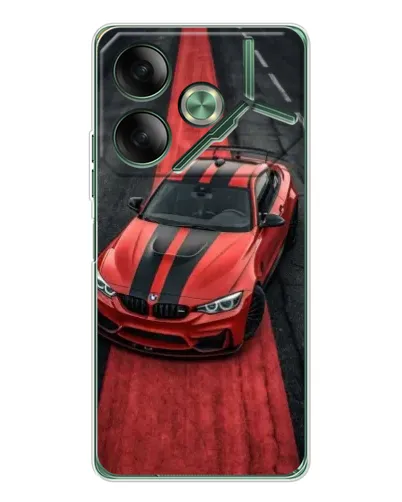 Чехол для TECNO Pova 7 с картинкой «BMW на красной дорожке»
