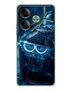 Чехол для TECNO Pova 7 с картинкой «BMW под дождем»