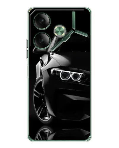 Чехол для TECNO Pova 7 с картинкой «Черная BMW — профиль» Чехол для TECNO Pova 7 с картинкой «Черная BMW — профиль»