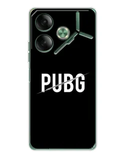 Чехол для TECNO Pova 7 с картинкой «PUBG — белый логотип»