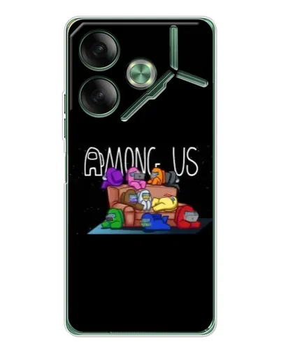 Чехол для TECNO Pova 7 с картинкой «Логотип Among Us» Чехол для TECNO Pova 7 с картинкой «Логотип Among Us»