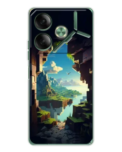 Чехол для TECNO Pova 7 с картинкой «Вид из пещеры»