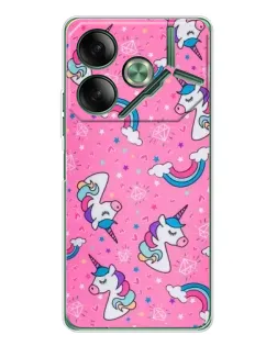 Чехол для TECNO Pova 7 с картинкой «Unicorn паттерн розовый» Чехол для TECNO Pova 7 с картинкой «Unicorn паттерн розовый»