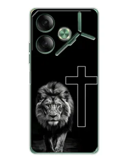 Чехол для TECNO Pova 7 с картинкой «Лев и Крест» Чехол для TECNO Pova 7 с картинкой «Лев и Крест»