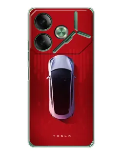 Чохол для TECNO Pova 7 з картинкою «Tesla Top View» Чохол для TECNO Pova 7 з картинкою «Tesla Top View»
