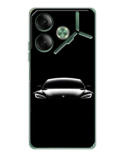 Чехол для TECNO Pova 7 с картинкой «Фары Tesla Night» Чехол для TECNO Pova 7 с картинкой «Фары Tesla Night»