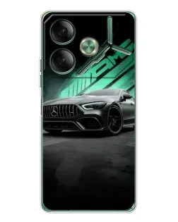 Чехол для TECNO Pova 7 с картинкой «Темный Mercedes AMG»