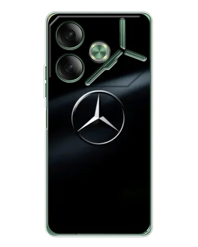 Чехол для TECNO Pova 7 с картинкой «Mercedes на металле» Чехол для TECNO Pova 7 с картинкой «Mercedes на металле»