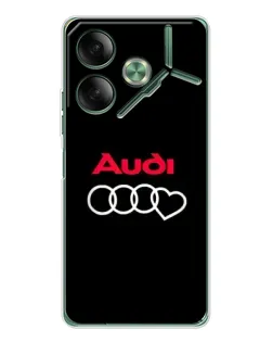Чехол для TECNO Pova 7 с картинкой «Логотип Audi Heart»