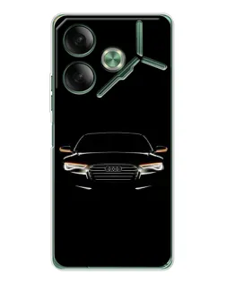 Чехол для TECNO Pova 7 с картинкой «Audi — ночной контур»