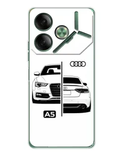 Чехол для TECNO Pova 7 с картинкой «Audi — контрастный дизайн»