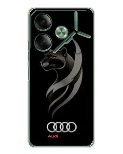 Чехол для TECNO Pova 7 с картинкой «Графика — пантера и Audi»