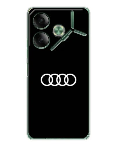 Чехол для TECNO Pova 7 с картинкой «Audi White Logo» Чехол для TECNO Pova 7 с картинкой «Audi White Logo»