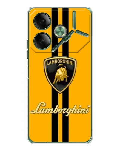 Чехол для TECNO Pova 7 с картинкой «Lamborghini Stripe желтый» Чехол для TECNO Pova 7 с картинкой «Lamborghini Stripe желтый»