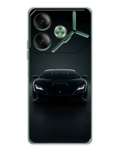 Чехол для TECNO Pova 7 с картинкой «Черный Lamborghini Aventador» Чехол для TECNO Pova 7 с картинкой «Черный Lamborghini Aventador»