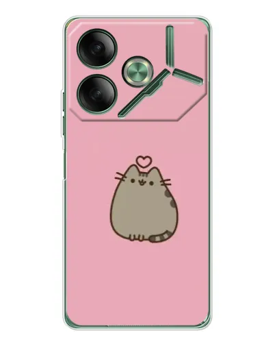 Чохол для TECNO Pova 7 з картинкою «Pusheen серце»